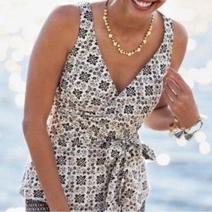 Boden surplice peplum cottton top